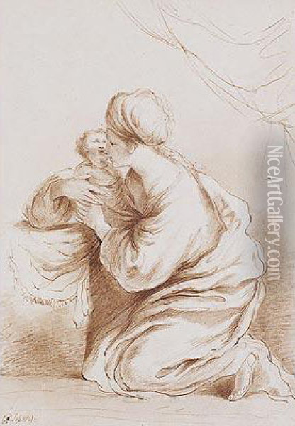 Virgen Con Elnino Oil Painting - Guercino