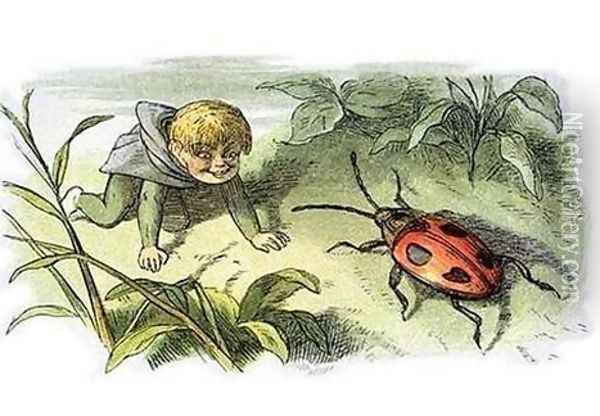 Bo! To a Beetle Oil Painting - Richard Doyle