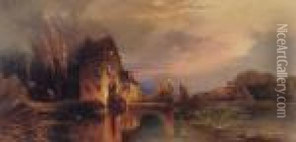 Haunted House Oil Painting - Thomas Moran