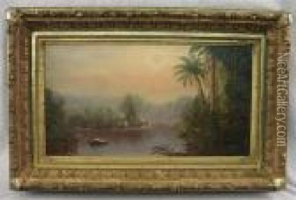 Tropical Landscape, South America Oil Painting - Norton Bush