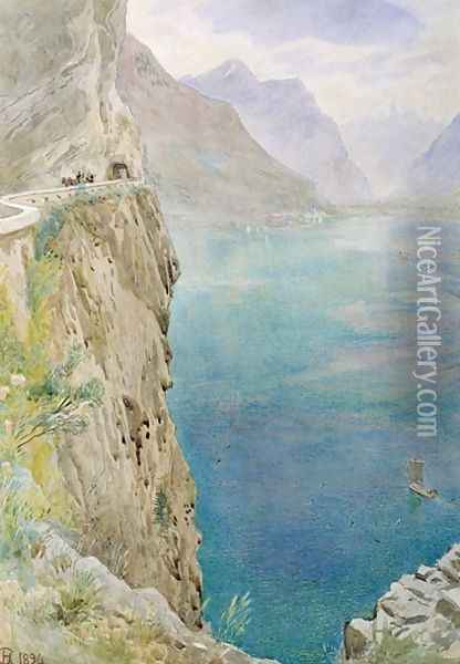 On the Italian Coast Oil Painting - Harry Goodwin