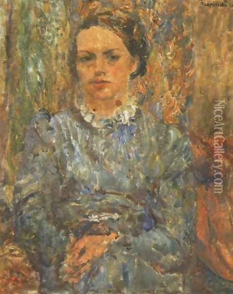 Portrait of a Girl Oil Painting - Czeslaw Rzepinski