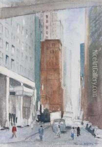 Carnegie Hall Oil Painting - Thomas Walter Wilson