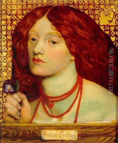 Regina Cordium Oil Painting - Dante Gabriel Rossetti