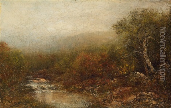 Stream In The Woods Oil Painting - Ralph Albert Blakelock