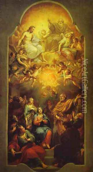 Pentecost Oil Painting - Anton Raphael Mengs