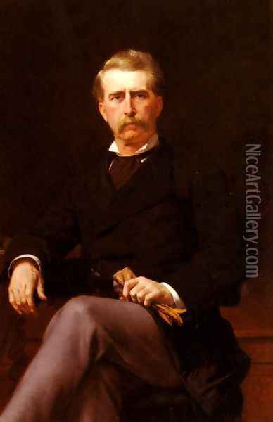 Portrait de John William Mackay (1831-1902) (Portrait of John William Mackay (1831-1902)) Oil Painting - Alexandre Cabanel