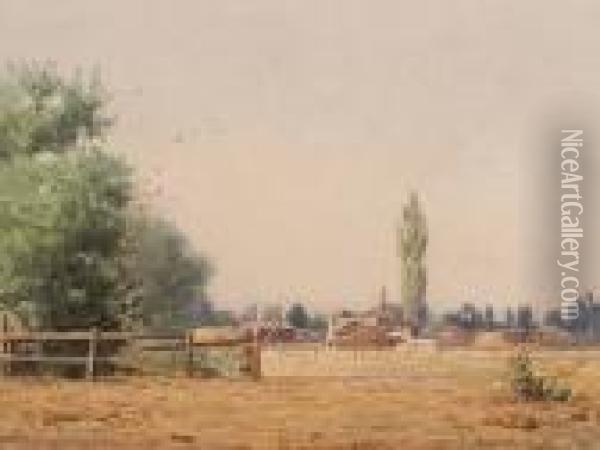 The Summer Ranch Oil Painting - Sydney Jones Yard