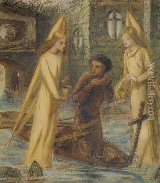The Quest of the Holy Grail Oil Painting - Elizabeth Eleanor Siddal