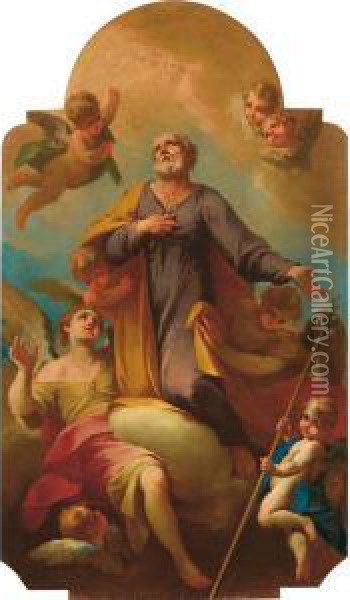 Ascensione Di San Giuseppe Oil Painting - Ubaldo Gandolfi