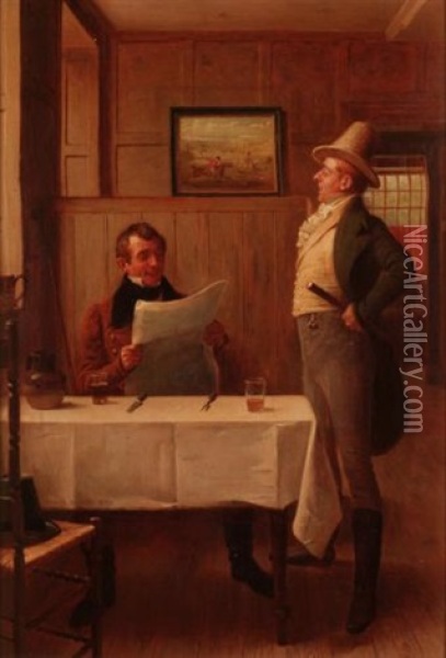 Scandal Oil Painting - Edwin Hughes