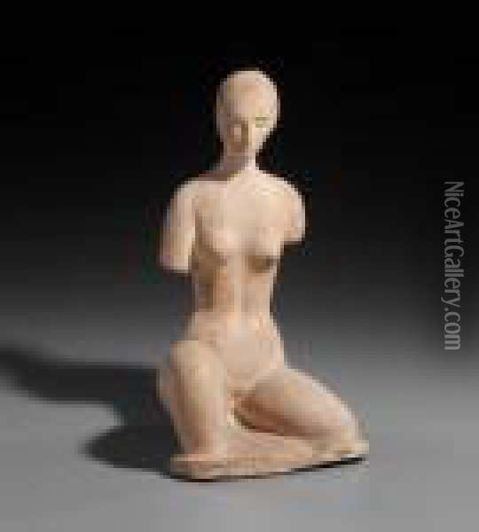 Nude. Before 1927 Oil Painting - Moissey Kogan