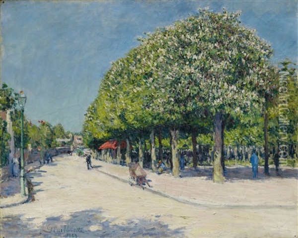 Argenteuil, Fete Foraine Oil Painting - Gustave Caillebotte