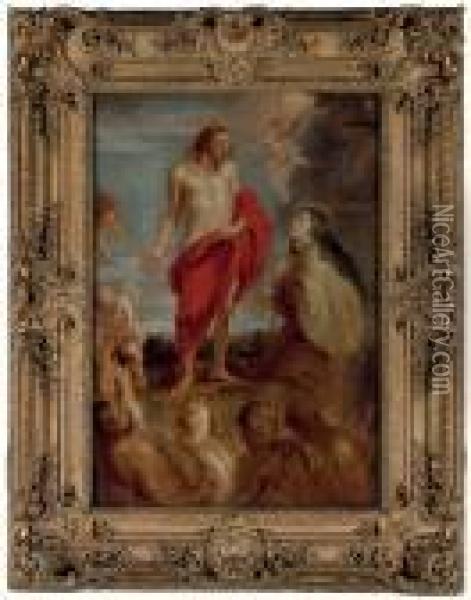 Saint Theresa Interceding For Bernardino De Mendoza Oil Painting - Peter Paul Rubens