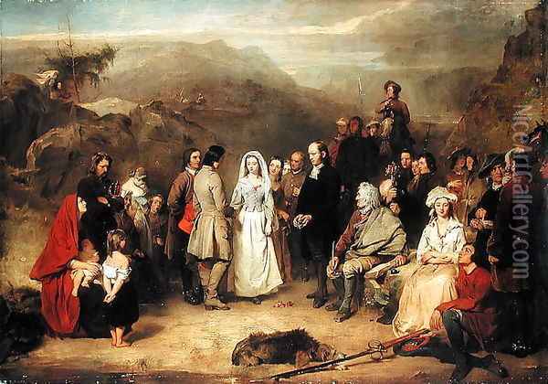 Marriage of the Covenanter Oil Painting - Alexander Johnston