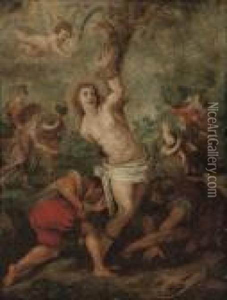 The Martyrdom Of Saint Sebastian Oil Painting - Simon de Vos