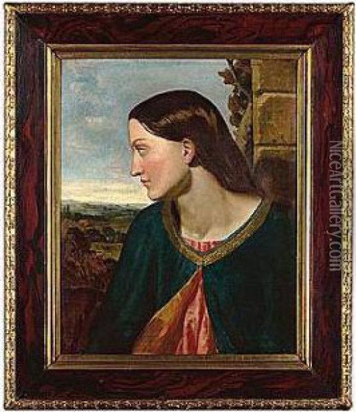 The Maiden Oil Painting - William Henry Knight