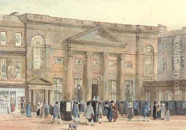 The Pump Room, Bath Oil Painting - David Cox