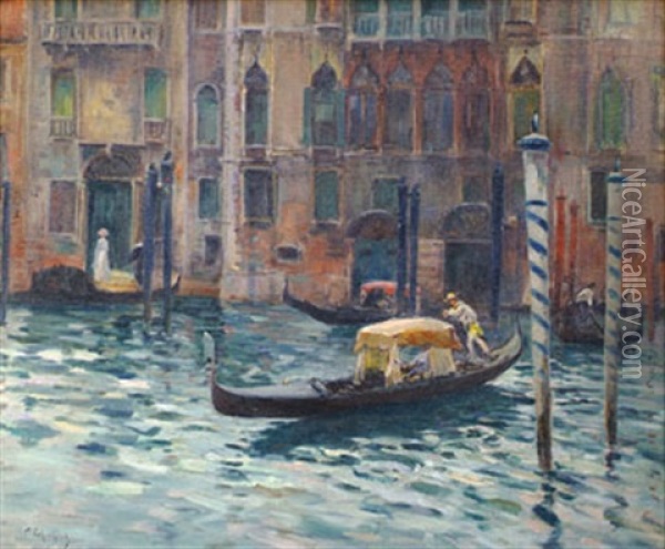 Venise, Le Gondolier Oil Painting - Fernand Marie Eugene Legout-Gerard