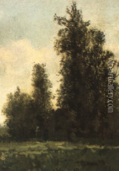 At The Edge Of The Forest Oil Painting - Theophile De Bock