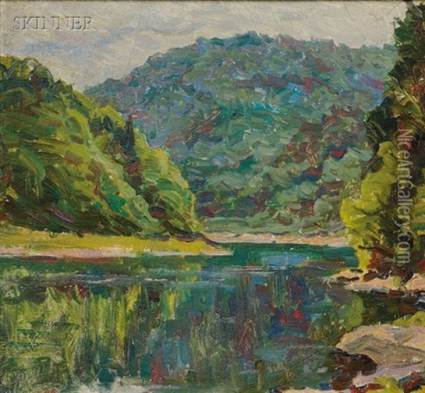 Charlemont River In Berkshire Hills Oil Painting - Walter Sargent