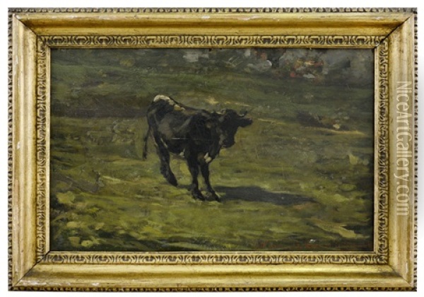 Vitellino Oil Painting - Guilio Sommati di Mobello