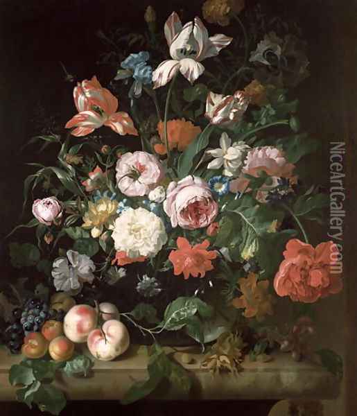 Still life with flowers Oil Painting - Rachel Ruysch