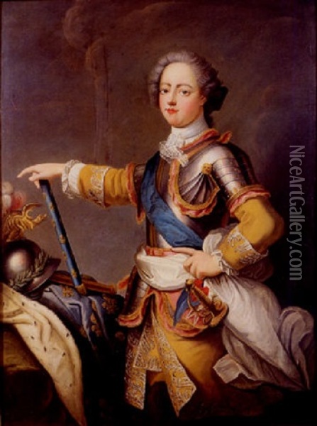 Portrait De Louis Xv Oil Painting - Jean-Baptiste van Loo