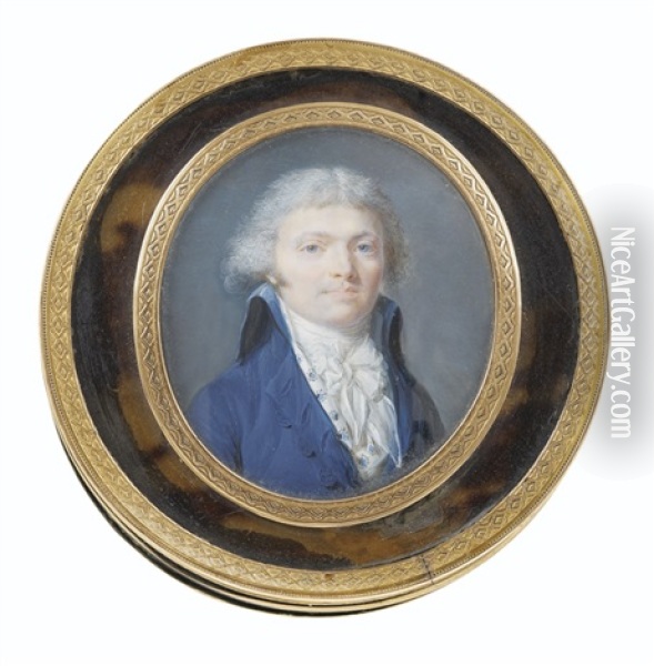 Portrait D'homme Oil Painting - Jean Baptiste Jacques Augustin