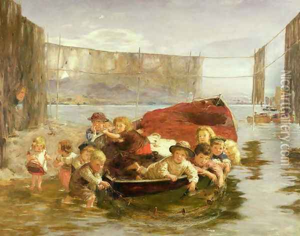 The Young Trawlers Oil Painting - William McTaggart