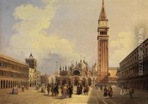 Ansicht Von Venedig Oil Painting - Girolamo Pieri B. Nerli