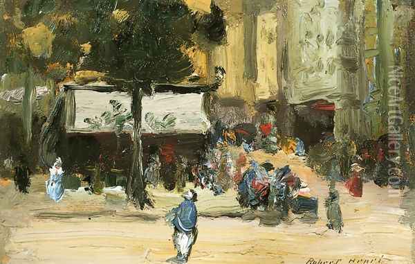 Street Corner In Paris Oil Painting - Robert Henri