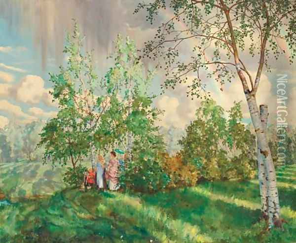 The Rainbow Oil Painting - Konstantin Andreevic Somov