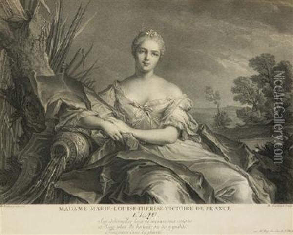 A Portrait Of Maria Luisa Theresia Victoria De France Oil Painting - Rene Gaillard