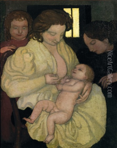 Bonheur Maternel Oil Painting - Maurice Denis