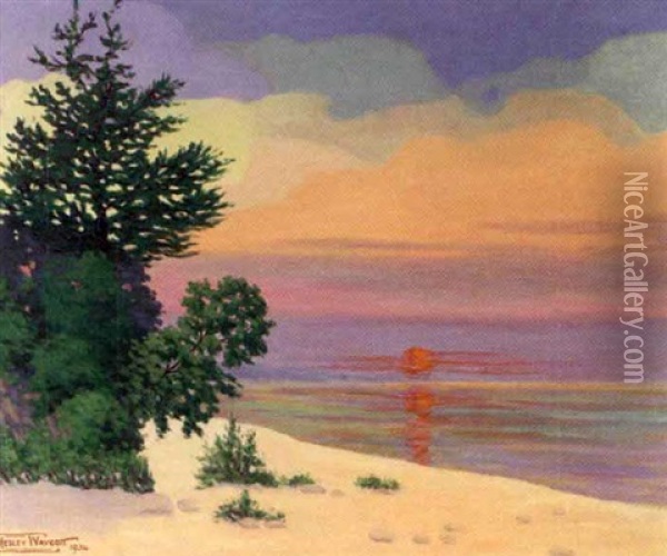 Lake Michigan Dunes Oil Painting - Hedley Waycott