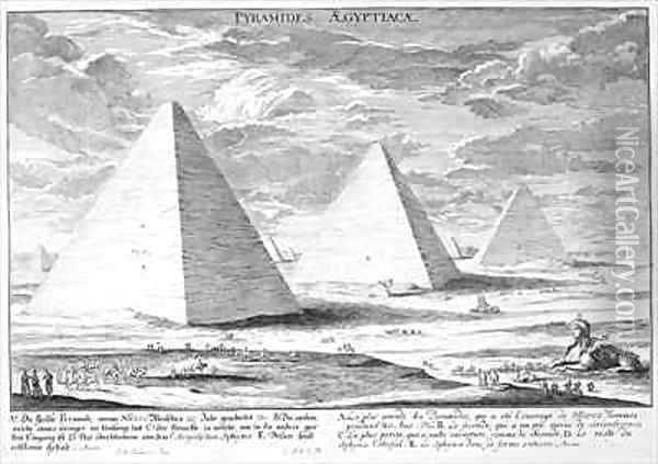 The Pyramids of Egypt Oil Painting - Johann Bernhard Fischer von Erlach
