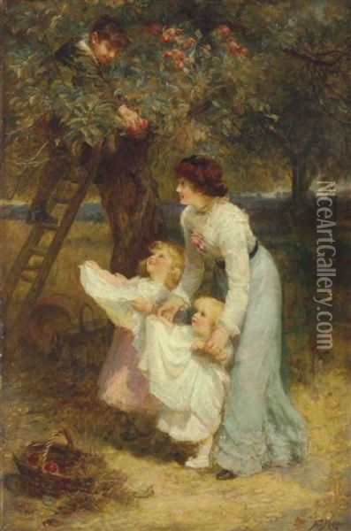 Apple Time Oil Painting - Frederick Morgan