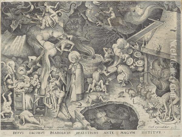 Saint James Visiting The Magician Hermogenes Oil Painting - Pieter The Elder Brueghel