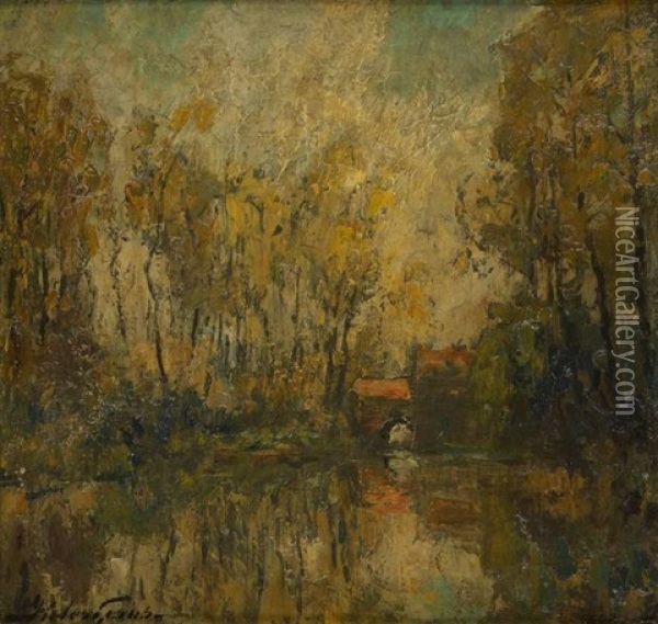 Le Petit Pont Oil Painting - Pieter Gorus