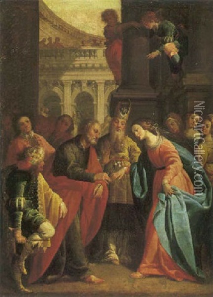Sposalizio Della Vergine Oil Painting - Giovanni Battista della Rovere