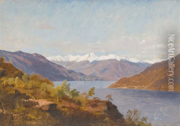Landschaft Am Vierwaldstattersee Oil Painting - Johann-Joseph Geisser