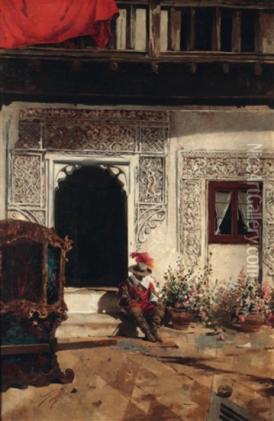 Ein Musketier Oil Painting - Angel (Monedero) Lizcano y Esteban