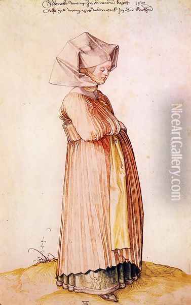 Nuremberg Woman Dressed for Church Oil Painting - Albrecht Durer