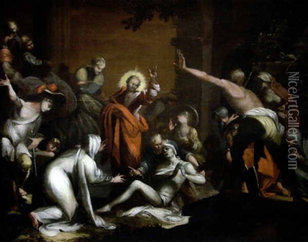 La Resurrection De Lazare Oil Painting - Abraham Bloemaert