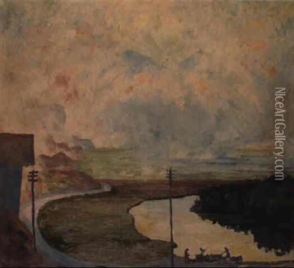 Nebbia Del Matino Oil Painting - Giovanni Giacometti