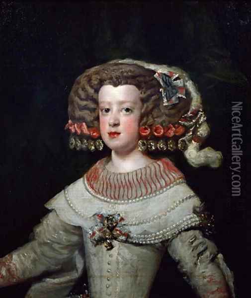 Portrait of the Infanta Maria Teresa Oil Painting - Diego Rodriguez de Silva y Velazquez