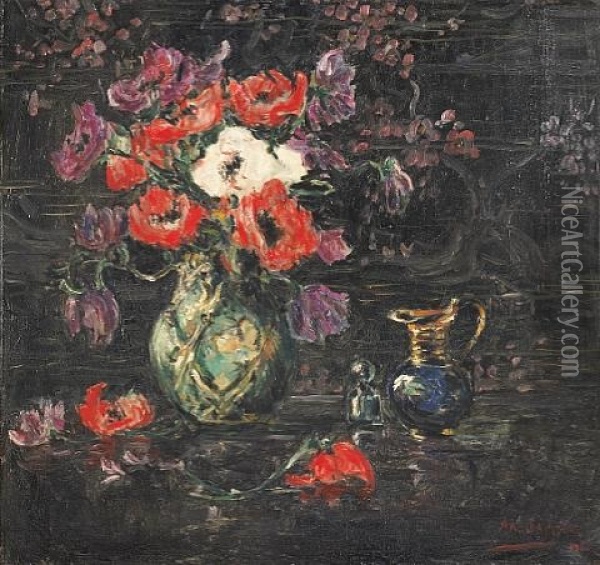 Floral Still Life Oil Painting - Armand Gustave Gerard Jamar