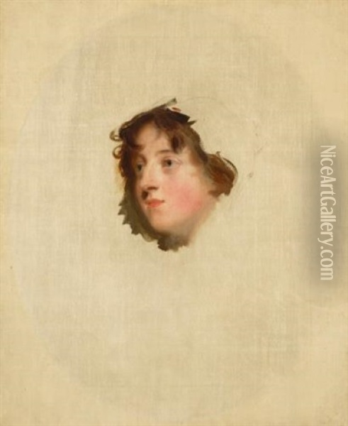 Portrait Of Lady Elizabeth Lowther (died 1869) Oil Painting - Thomas Lawrence