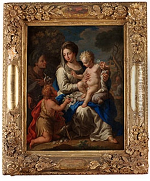 Den Heliga Familjen Oil Painting - Balthasar Beschey